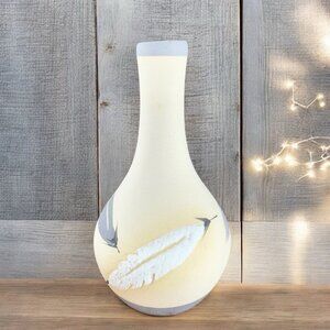 Vintage Grey Feather Pottery Vase Bud Vase Native Southwest American Pottery VTG